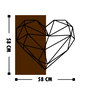 Wallity Heart Escultura de pared en Nogal y Negro
